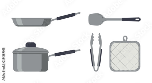 Kitchenware Utensil Collection Isolated