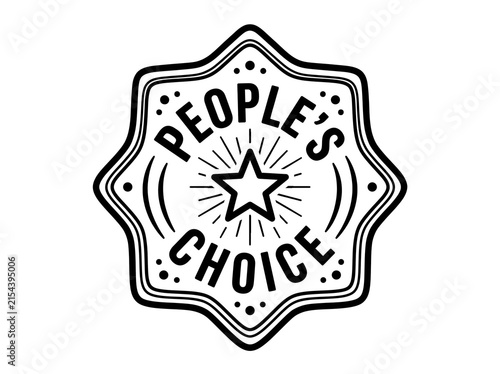 Retro People’s Choice Badge with Starburst Emblem and Community Award Style