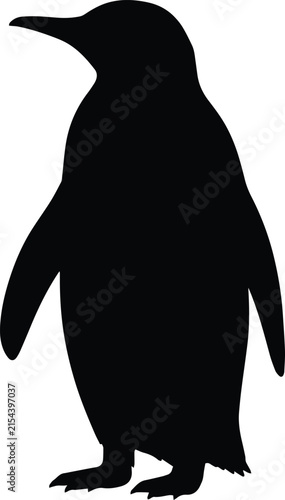 Black silhouette of a penguin.