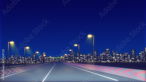 真夜中の高速道路