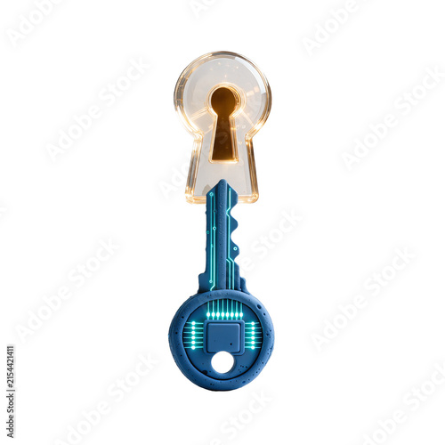 Glowing Microchip Inside Futuristic Lightbulb