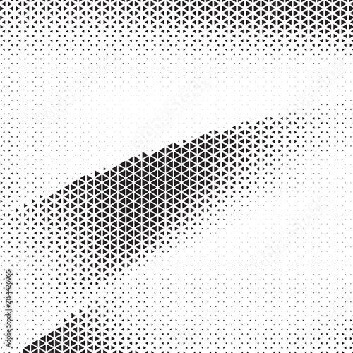 Abstract halftone dot pattern background with gradient geometric shape vector illustration