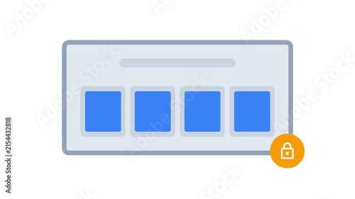 Animated Progress Bar Showing Sequential Task Completion with Lock Icon.