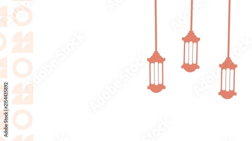 Islamic New Year and Ramadan Frame Background Loop with Copy Space