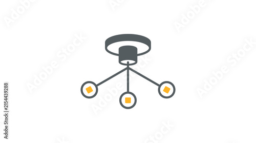 Modern Ceiling Light Fixture Isolated