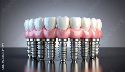 the appearance of the dental implant