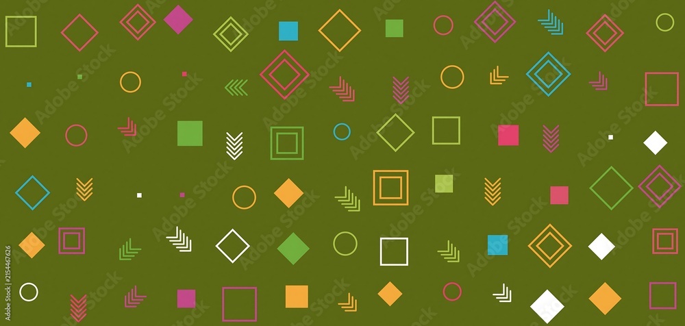 Colorful geometric shapes pattern background
