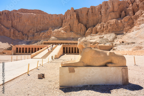 The mortuary temple of Quinn Hatshepsut located opposite the city of Luxor, Egypt.