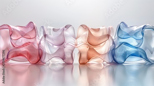 Vibrant Abstract Background With Multicolored Wavy Pink And Blue Textures