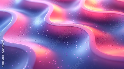 Vibrant Abstract Background With Multicolored Wavy Pink And Blue Textures