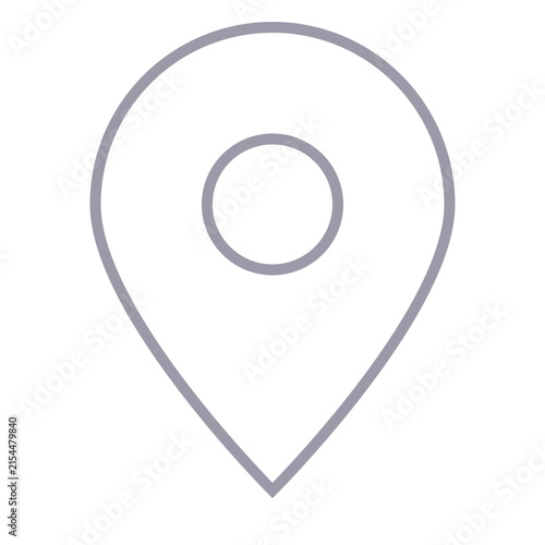 Location pin map marker thin light vector icon