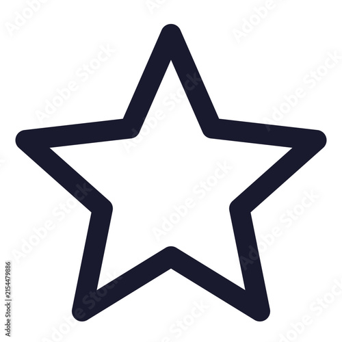 Star rating favorite outline bold vector icon