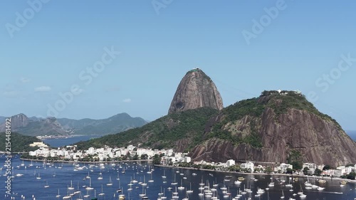 Sugarloaf Mountain and Guanabara Bay with Sailboats, Rio de Janeiro, Brazil