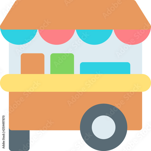 Vector Icon Street Food, Food Art, Food Stand, Food Stall, Fast Food