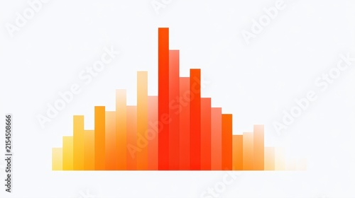 A transparent heat map chart clipart, data density visualization element, modern style, vibrant hues, isolated on white background.