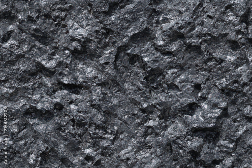 Fototapeta premium Dark Gray Metamorphic Rock Texture With Metallic Sheen