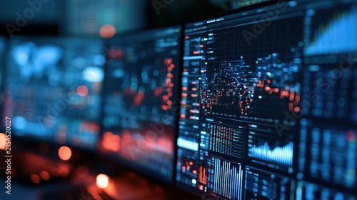 Big data visualization real time intelligence predictive modeling enterprise decision making digital innovation close up analytics revolution theme ethereal Overlay immersive holographic control room.