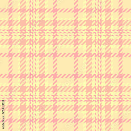 Website vector texture pattern, manufacture background seamless tartan. Idyllic check plaid fabric textile in light and lime colors.