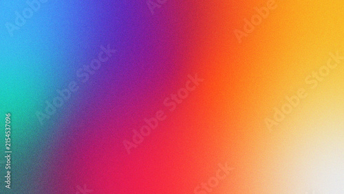 Cuadro en lienzo Abstract rainbow gradient background with grainy texture and smooth color transi