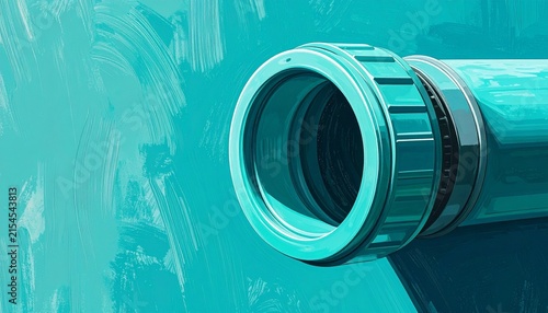 Close up of underwater pipe with threaded end.