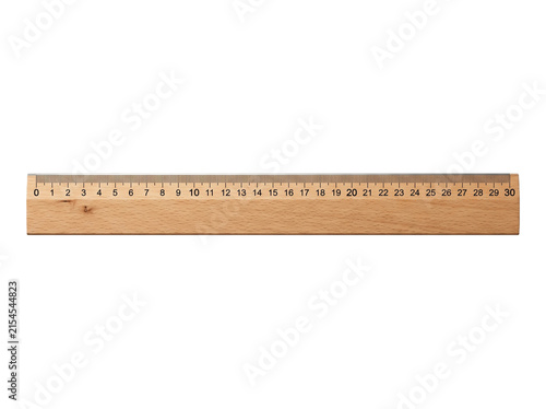 Wooden Ruler with Metric Markings