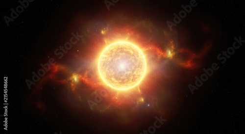 Vibrant Cosmic Energy Sun.