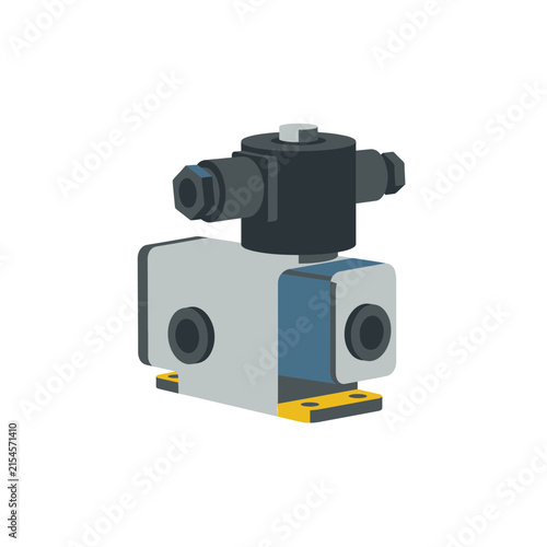 Isolated industrial pressure reducing valve assembly with control knobs.