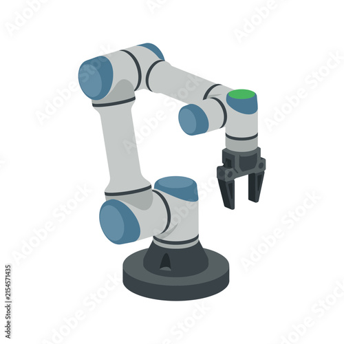 Advanced robotic arm with articulated joints performing precision tasks.