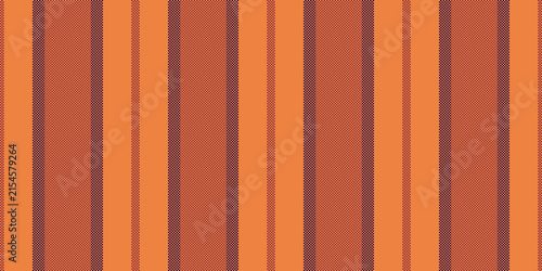 A refined woven stripe layout combines alternating stripe widths with gentle cloth softness. Orange and red coloring creates polished surface appeal in a seamless textile pattern for homeware.