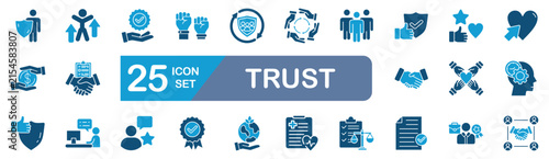 Obraz na plátně Trust�set of web icons in line style