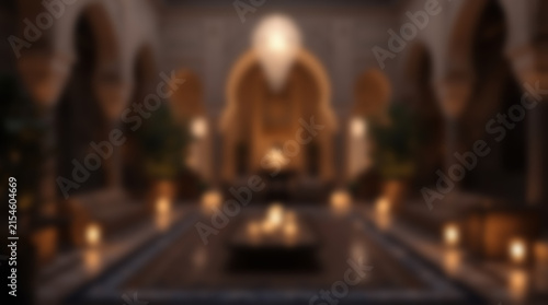 Blurred Arabic Style Interior.