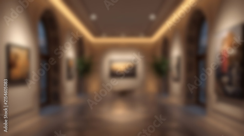 Blurred Art Gallery Interior. (7)