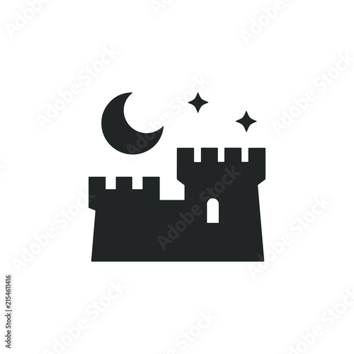 Castle Silhouette at Night