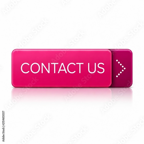 Modern contact us button with arrow icon in pink color