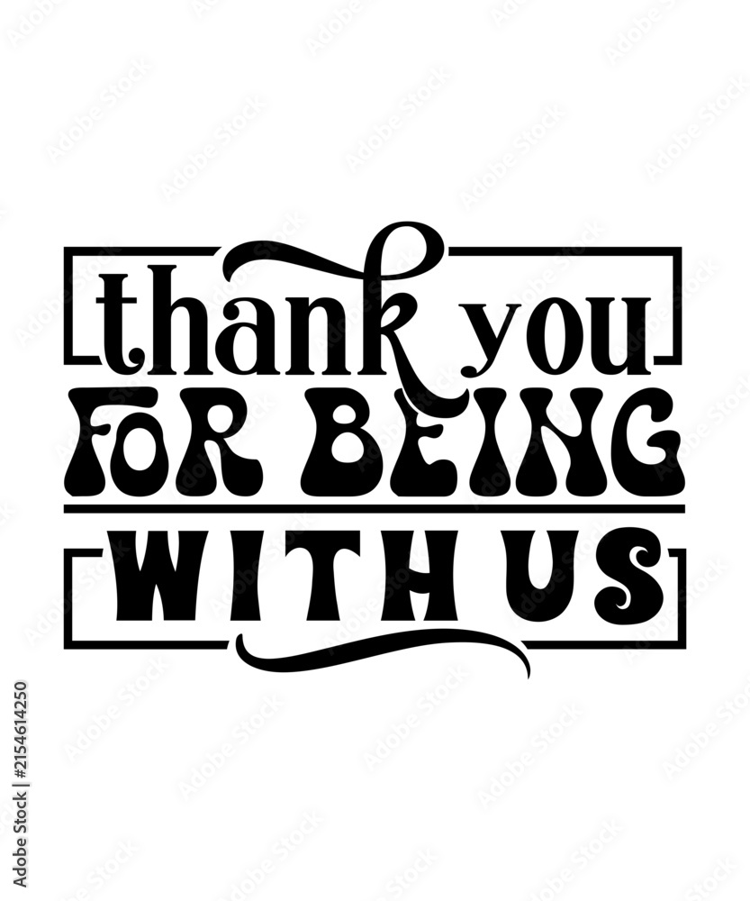 Fototapeta premium thank you for being with us SVG