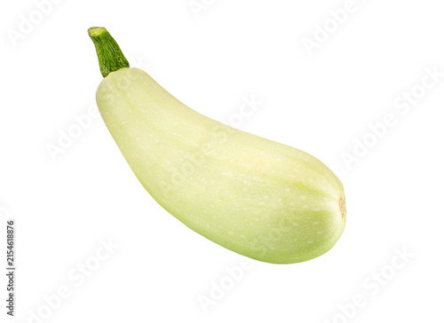 Zucchini , Courgette or Vegetable marrow isolated on white.
