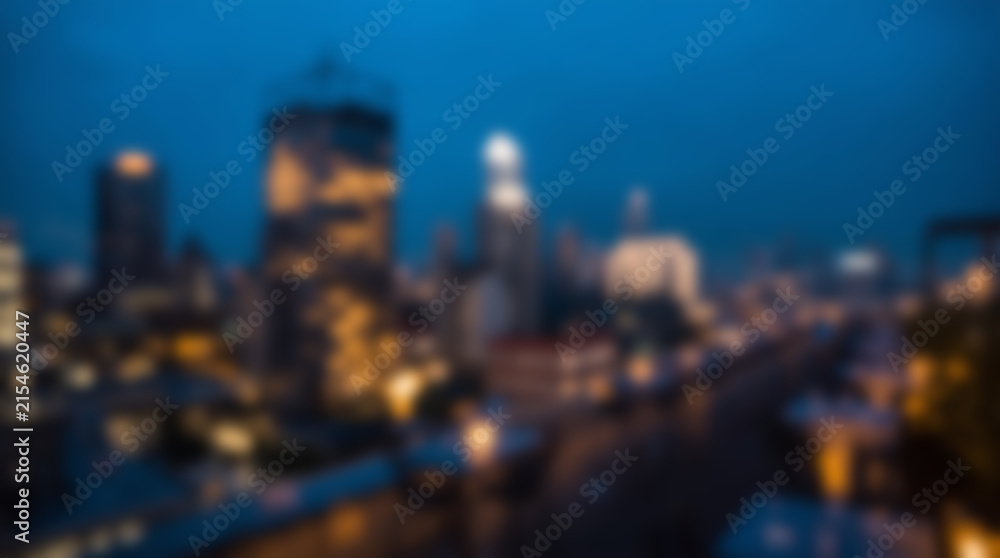 Fototapeta premium Blurred Cityscape at Twilight.