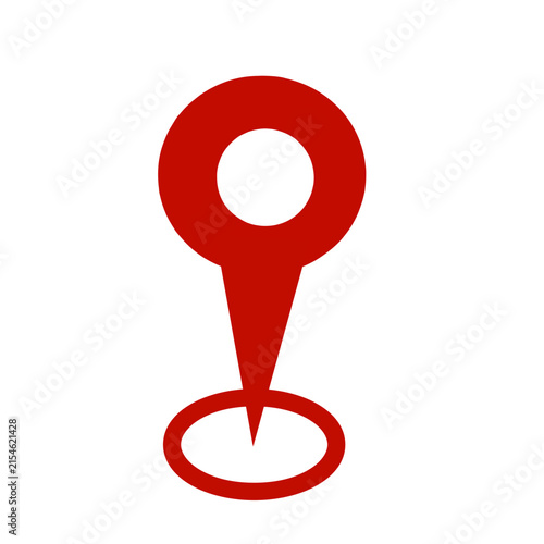 pin map marker pointer icon, GPS location flat symbol, arrows and flag signs – vector
