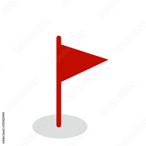 pin map marker pointer icon, GPS location flat symbol, arrows and flag signs – vector