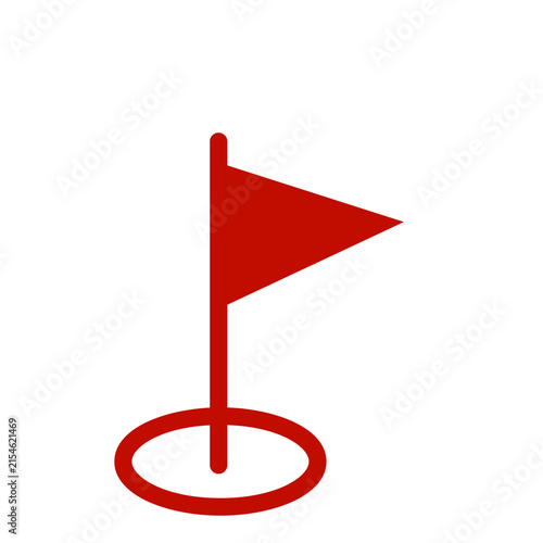 pin map marker pointer icon, GPS location flat symbol, arrows and flag signs – vector