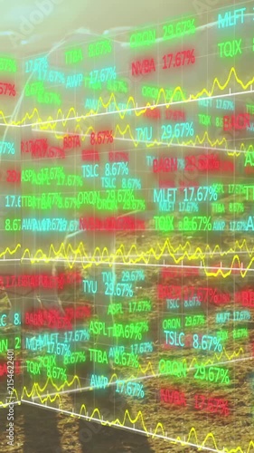 Animation financial data processing over warehouse