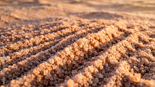 Pink Himalayan Salt Crystals Dune Macro Background
