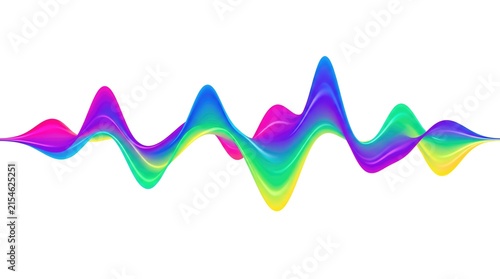 Colorful Sound Wave Visualization for Audio and Music Concepts