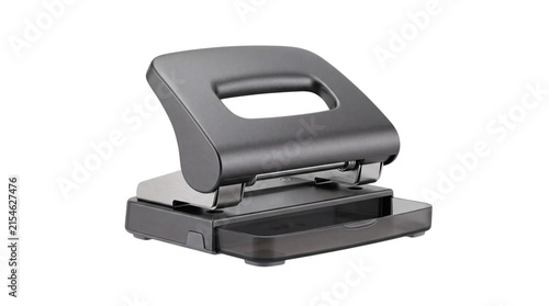 Konstfotografi Dark grey modern office hole puncher png isolated on transparent background
