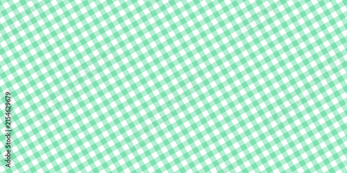 Seamless mint green checkered gingham pattern texture for fabric and digital design backgrounds