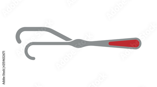 Surgical Retractor Tool Isolated on Transparent Background