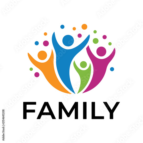abstract vector sign for the family and the union people