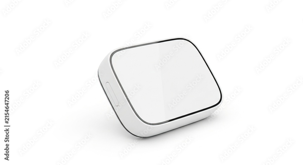 Obraz premium Modern White Electronic Device Mockup with Blank Screen on White Background
