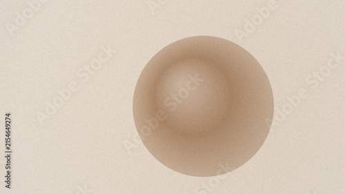 Canvas Print Beige sphere with soft gradient lighting and fine grain texture on a solid neutr