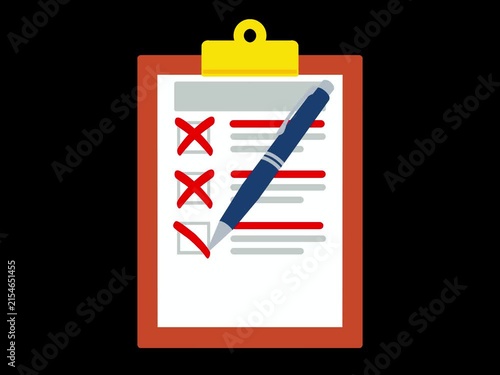 Animated Checklist Clipboard with Rejected Stamp for Business Audit and Document Denial